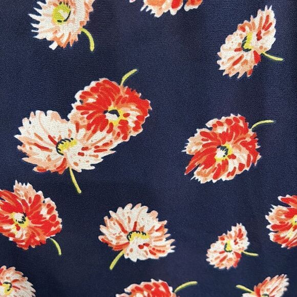 Pleione Navy Floral Off The Shoulder Top, Size Medium - Picture 4 of 7